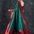 teal woven design zari silk blend banarasi saree