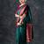 teal woven design zari silk blend banarasi saree
