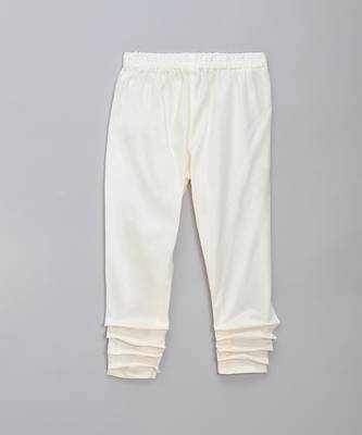 White embroidered cotton silk Men Bandhgala and Pant 4