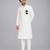 White embroidered cotton silk Men Bandhgala and Pant