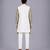 White multicolor printed cotton silk Men Kurta Set