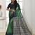 green geometric tussar saree