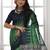 green geometric tussar saree