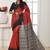 red tussar silk saree