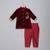 Maroon embroidered velvet Men Bandhgala and Pant