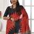 red tussar silk saree