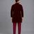 Maroon embroidered velvet Men Bandhgala and Pant