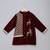 Maroon deer embroidered velvet Men Bandhgala and Pant
