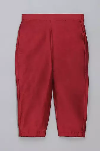 Maroon deer embroidered velvet Men Bandhgala and Pant