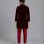 Maroon deer embroidered velvet Men Bandhgala and Pant