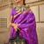 purple purple & gold ethnic motifs woven design zari banarasi saree