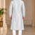 Soft cream embroidered kurta set