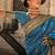 blue blue & gold-toned ethnic motif woven design zari banarasi saree