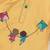 Mustard yellow kite printed cotton silk Men Kurta Set