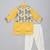 Mustard yellow printed cotton Men Kurta Set