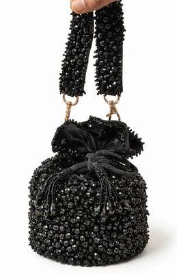 Midnight opulence beaded pouch bag 3