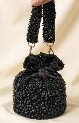 Midnight opulence beaded pouch bag 4