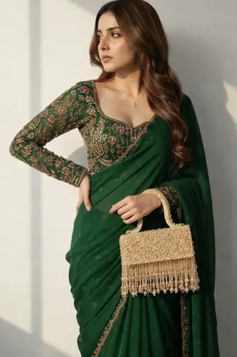 Gilded grace beaded fringe bag