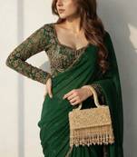 Gilded grace beaded fringe bag