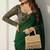 Gilded grace beaded fringe bag