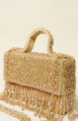 Gilded grace beaded fringe bag 3