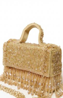 Gilded grace beaded fringe bag 4