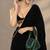 Emerald cascade beaded handbag