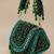 Emerald cascade beaded handbag