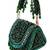 Emerald cascade beaded handbag