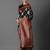 black floral woven design zari banarasi saree