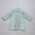 Powder blue printed cotton silk Men Kurta Set