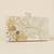 Ivory pearl floral hard box clutch