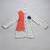 White coral red printed cotton silk Men Kurta Set