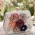 Blossoming grace rose-adorned hard clutch