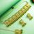 Green meenakari kundan choker necklace set with earrings and maangtika