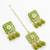 Green meenakari kundan choker necklace set with earrings and maangtika