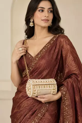 Serene jade beaded barrel bag