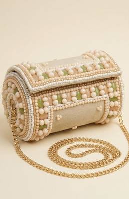 Serene jade beaded barrel bag 3