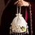 Ivory floral shell embellished potli bag