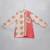 peach beige printed cotton silk men kurta set