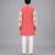 peach beige printed cotton silk men kurta set