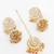 Multicolour kundan choker necklace set with jhumka earrings and maangtika