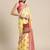 yellow yellow & red ethnic motifs silk blend banarasi saree