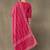 women ethnic motifs embroidered regular thread work cotton kurta with trousers & with dupatta