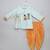 Blue rakhi printed cotton silk Men Kurta Set