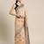 beige beige ethnic motifs silk blend banarasi saree