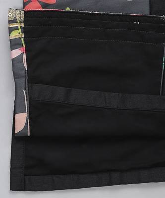 Black printed cotton silk Men Kurta Set 6