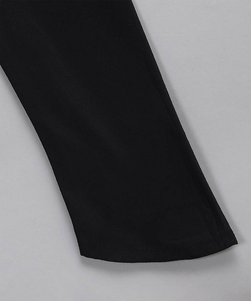 Black printed cotton silk Men Kurta Set