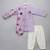 Lavender printed cotton silk Men Kurta Set