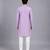 Lavender printed cotton silk Men Kurta Set